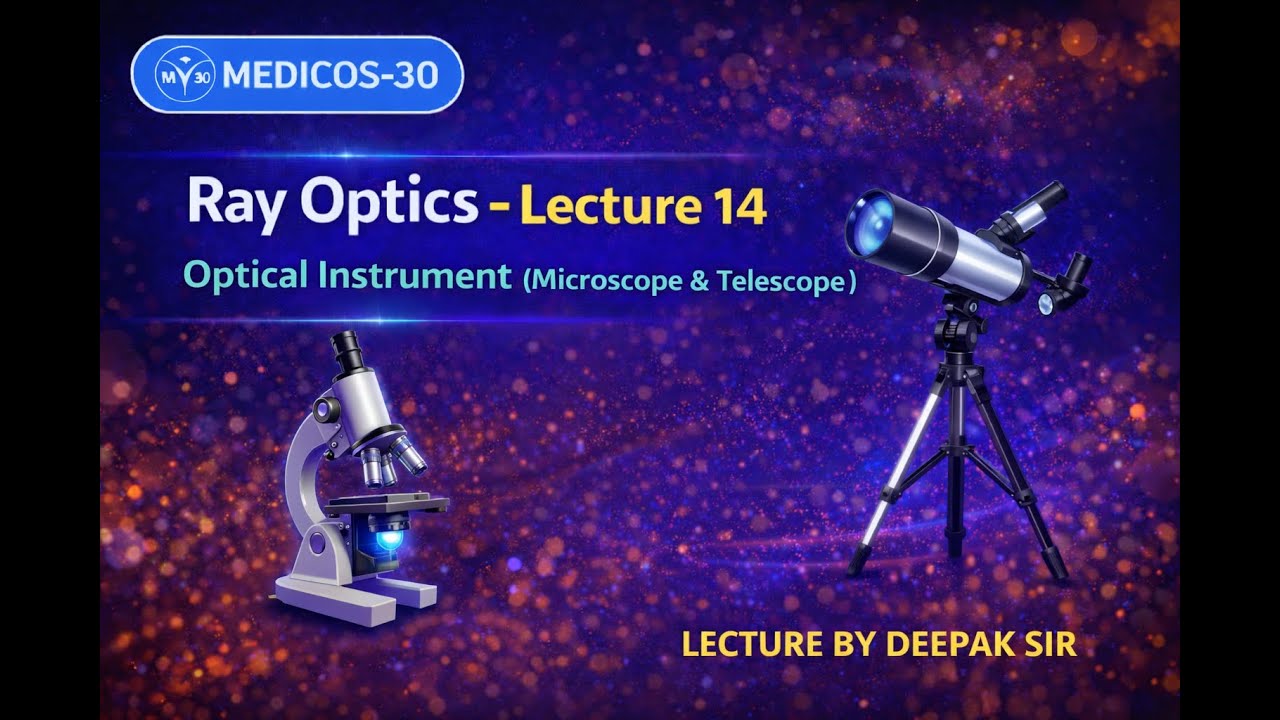 L - 14 | RAY OPTICS | OPTICAL INSTRUMENT | ( MICROSCOPE & TELESCOPE ) #rayopticsphysics