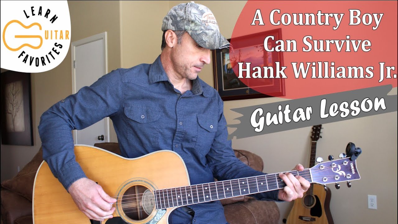 A Country Boy Can Survive - Hank Williams Jr. - Guitar Lesson | Tutorial