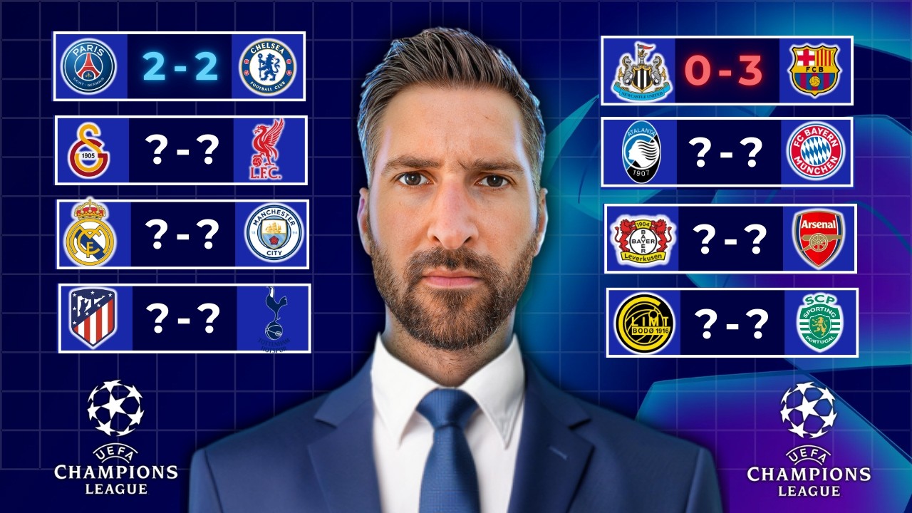 Pronostic Foot LIGUE DES CHAMPIONS 1/8 DE FINALE : Mes 8 PRONOSTICS ( Ligue des Champions )
