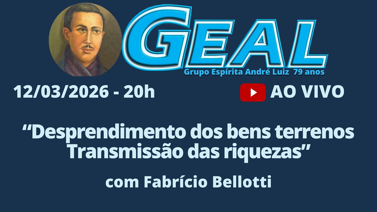 Palestrante: Fabrício Bellotti - 12/03/26 - 20h