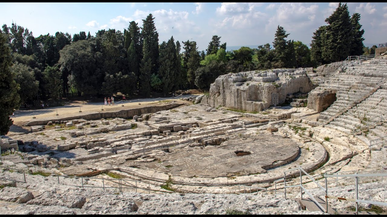 Greek and Roman vestiges in Syracuse Italy
