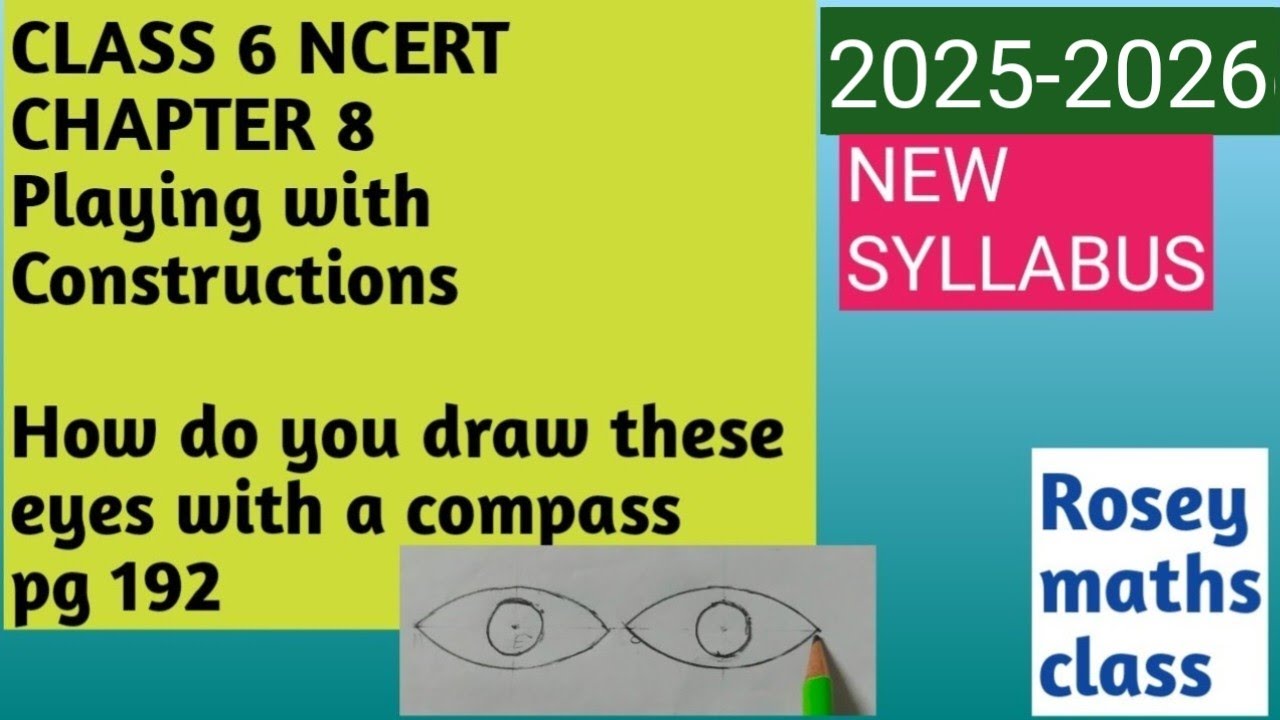 Class 6 pg 192 Q4 Figure it out/Draw these eyes Playing with Constructions#maths#ncert #construction