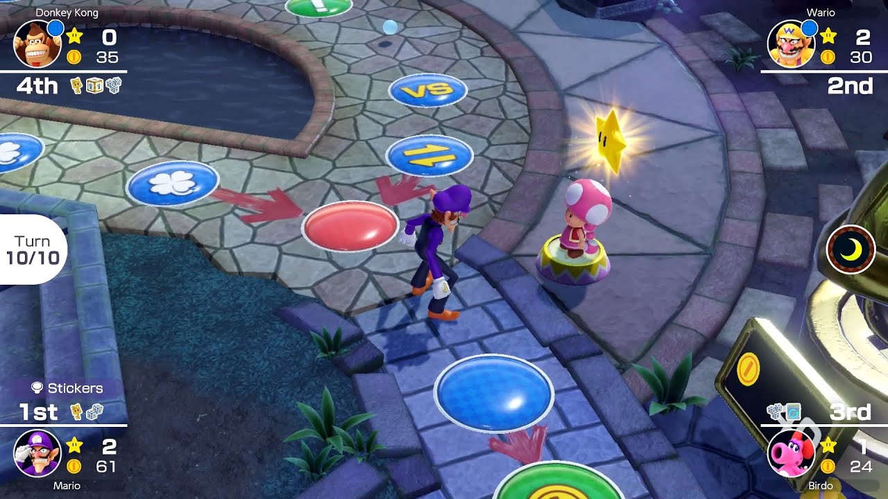 Mario Party Superstars #484 Horror Land Waluigi vs Birdo vs Donkey Kong vs Wario