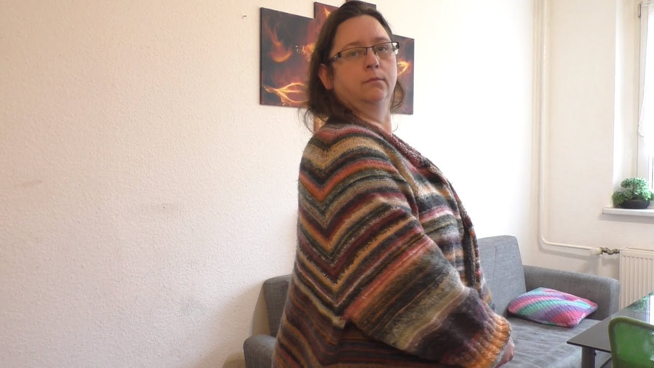 Strickjacke stricken alle Größen ohne rechnen / Teil 3 / Arm abstecken und Körper