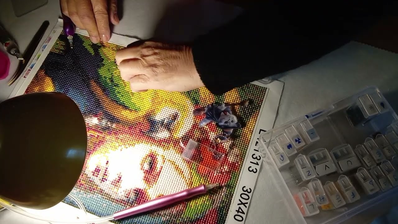 Diamond Painting. Let's finish The Little Girl with Parrot on shoulder🦜