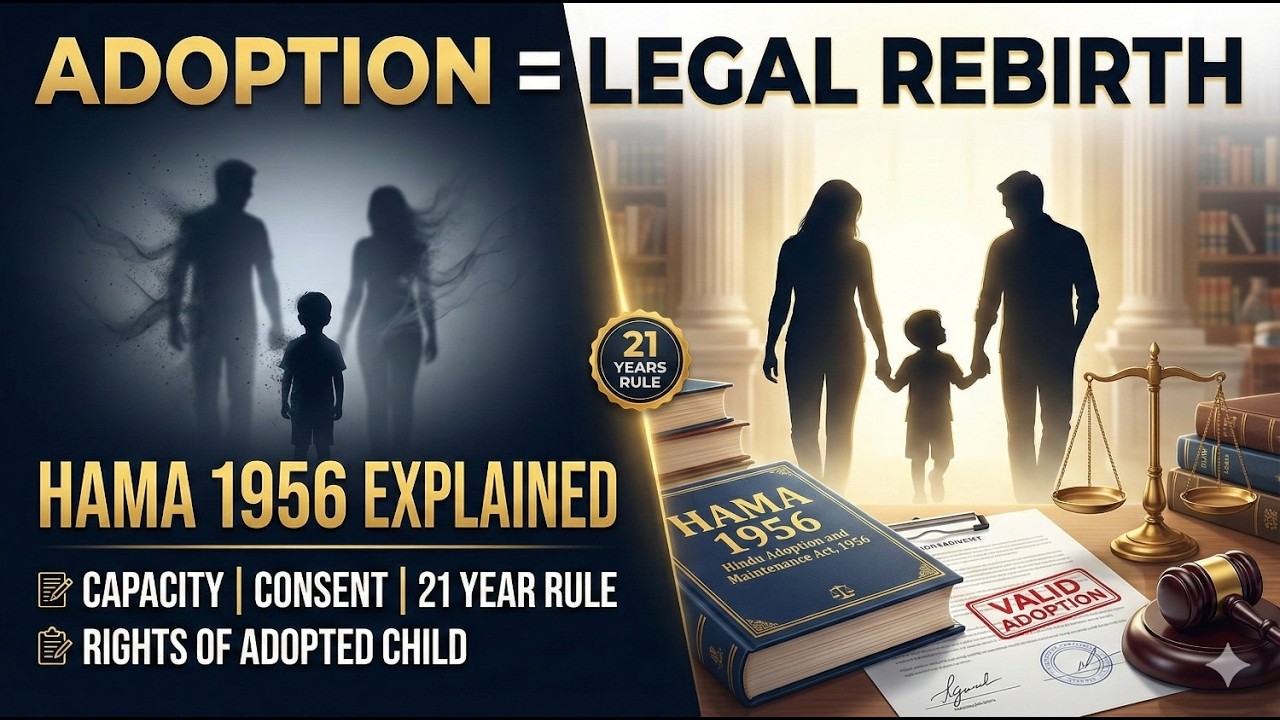 हिन्दू दत्तक ग्रहण अधिनियम 1956 | ADOPTION UNDER HINDU ADOPTION AND MAINTENANCE ACT 1956 EXPLAINED