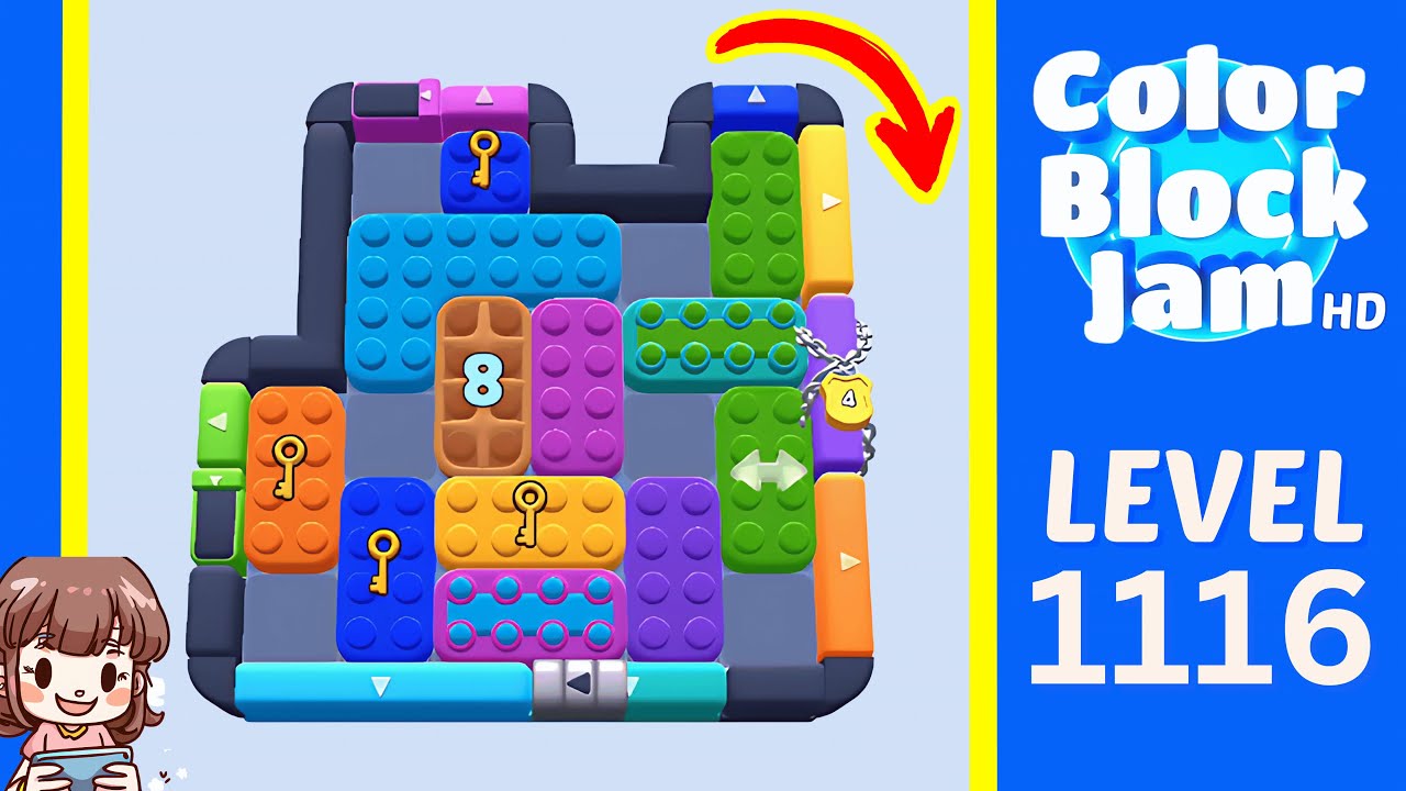 Color Block Jam Level 1116 Solution Walkthrough