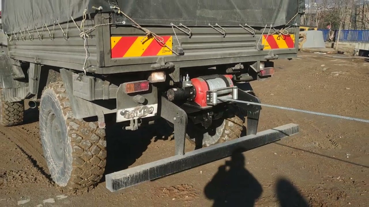 Unimog hidrolik winç taktik 8200 kg çekme kapasiteli kms winç