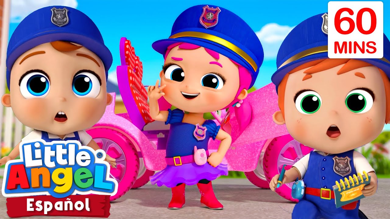 Jugamos A Ser Policias | Caricaturas | Canciones Infantiles🎵| Little Angel Español