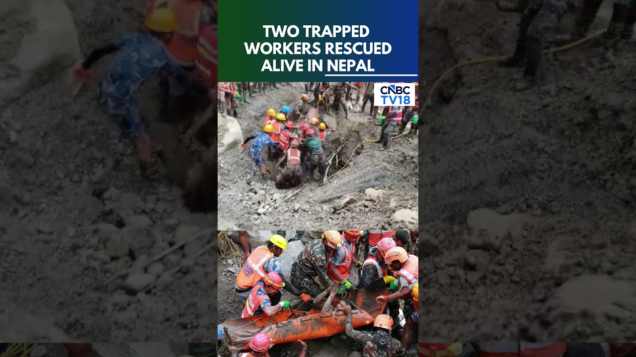Two Workers Rescued Alive From Nepal's Trishuli 3A Tunnel Nine Days After Flash Flood | N18G