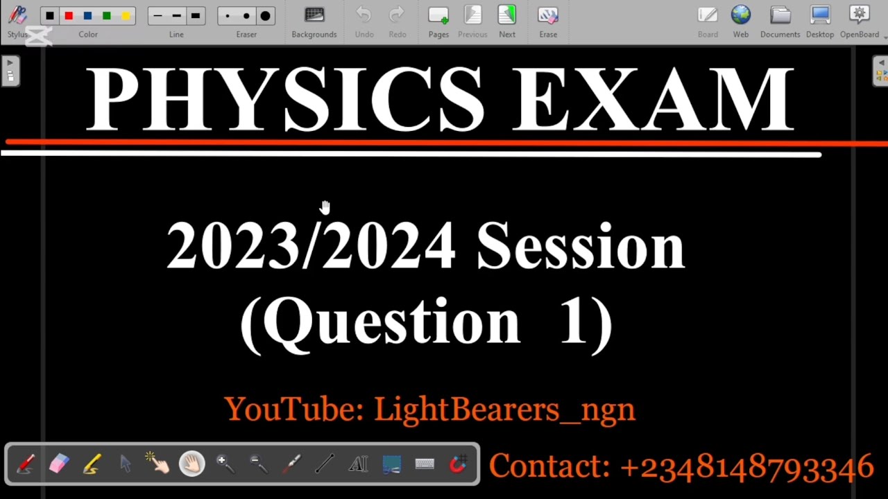 Physics  Exam Questions (2023/2024 Session)