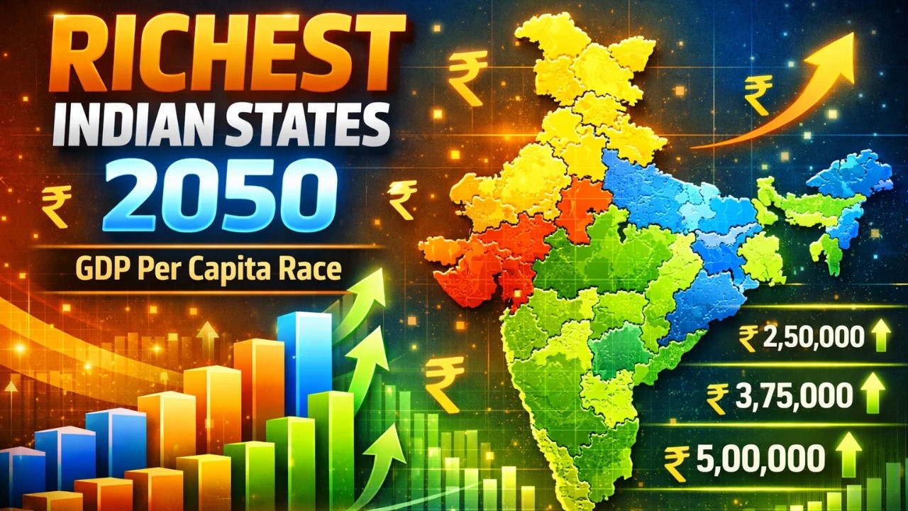 Richest Indian States by GDP Per Capita in 2050 🔥 | India Economy Race #richeststate