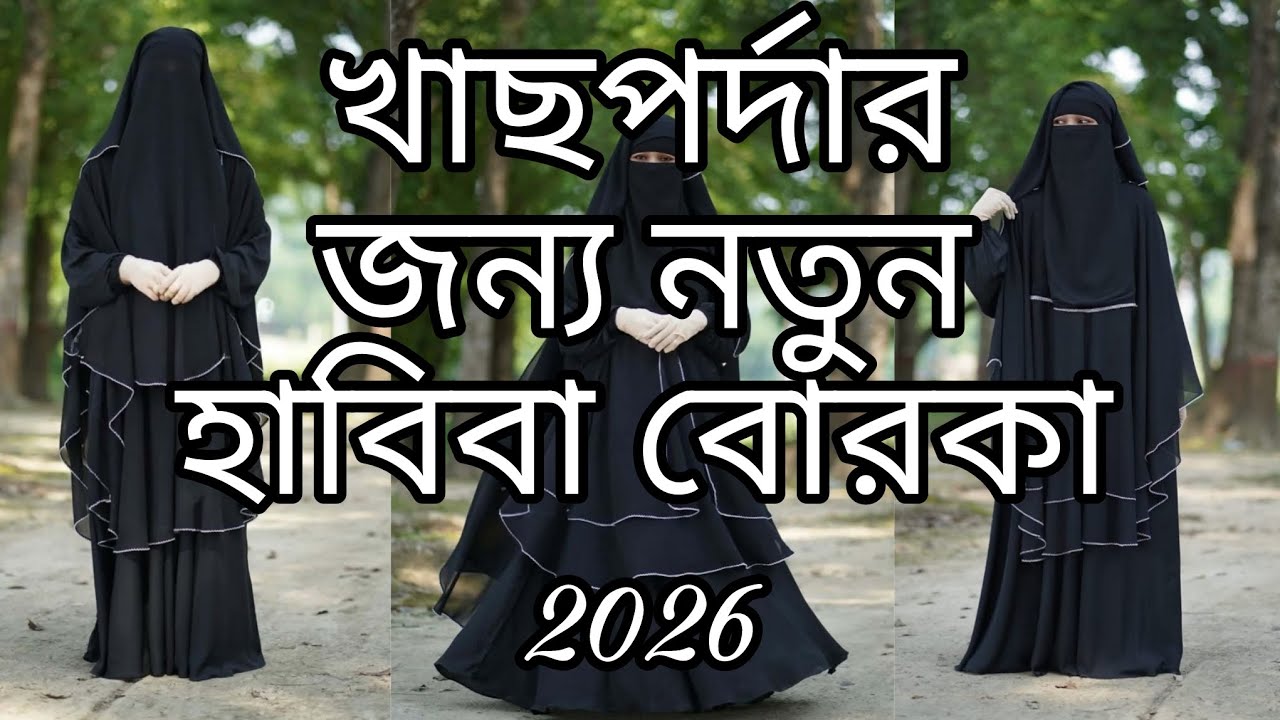 খাছপর্দা করার জন্য নতুন হাবিবা বোরকা 2026