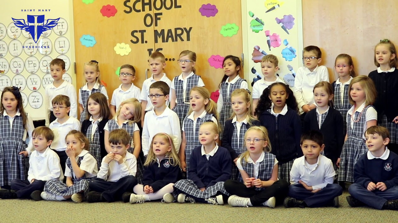 School of Saint Mary Kindergarten during Catholic Schools Week 2018