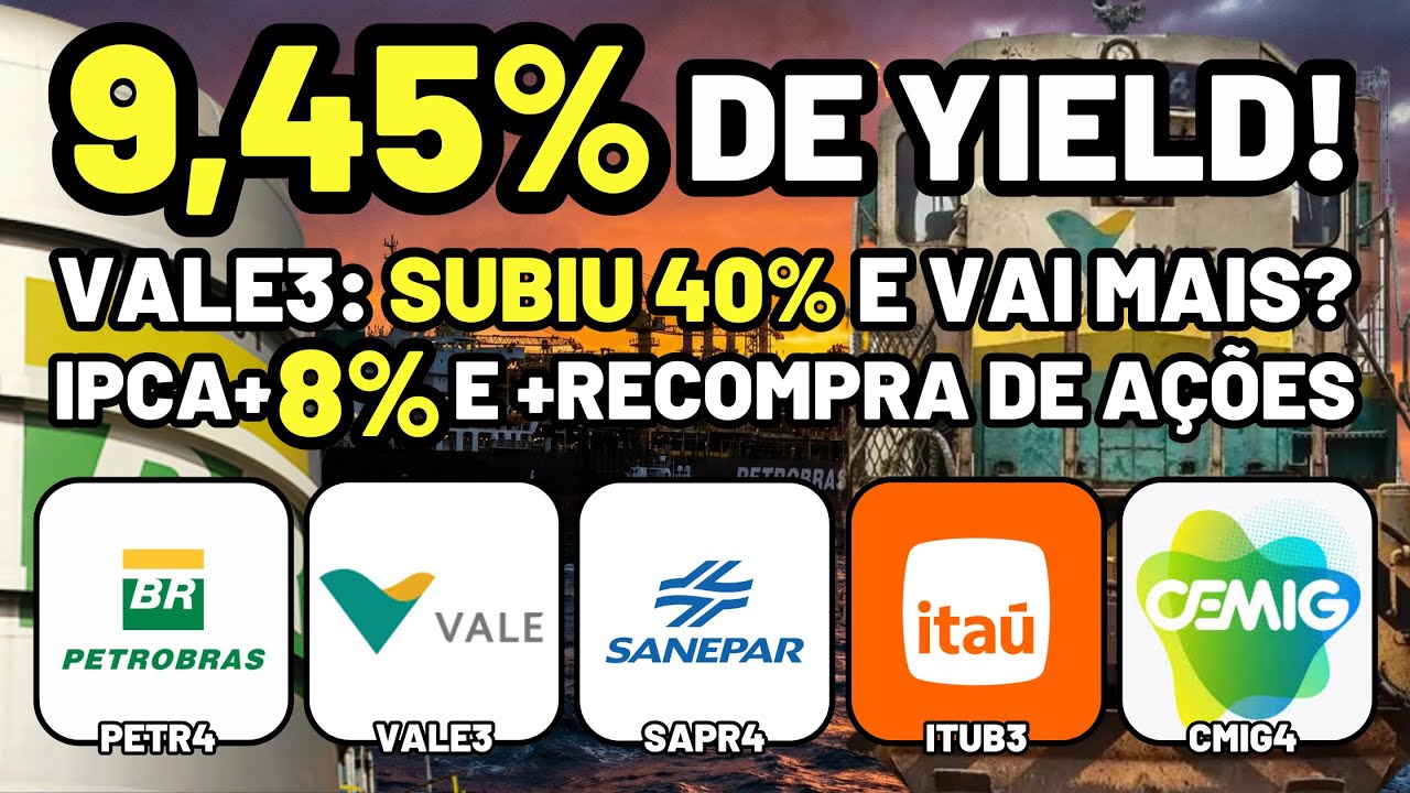 TESOURO IPCA+ 8% (Hist&oacute;rico)! MEGA Dividendos (SAPR11/RECV3/CMIG4)! ITUB3 Recompra + 