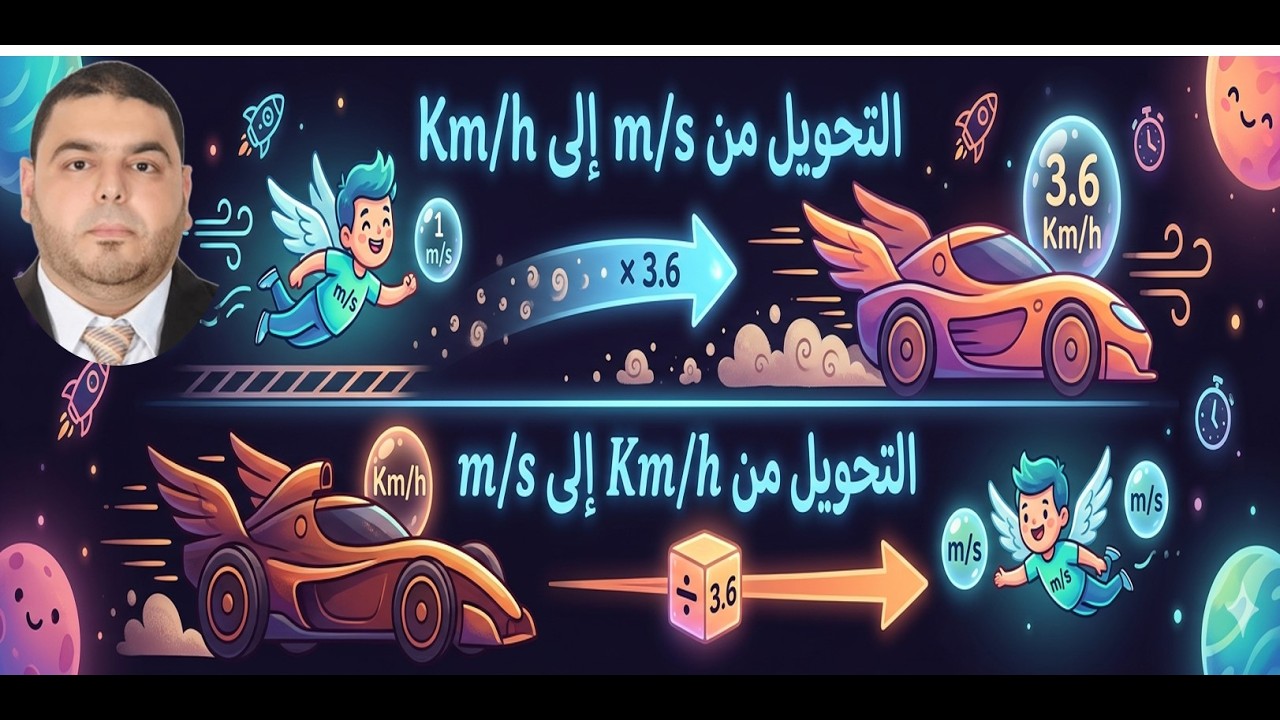 تحويل m/s  إلى Km/h  و العكس