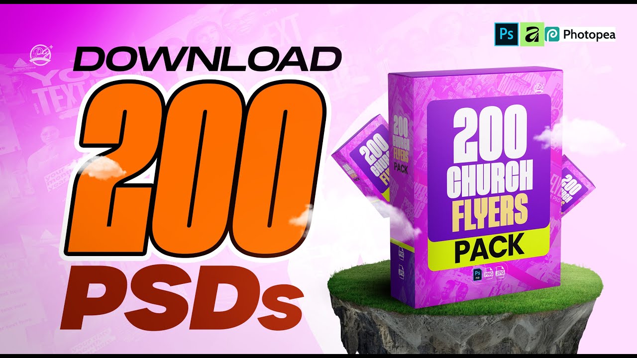 Download 200 PSDs Pro Church Flyer Templates PSD & Affinity for Photoshop /Affinity