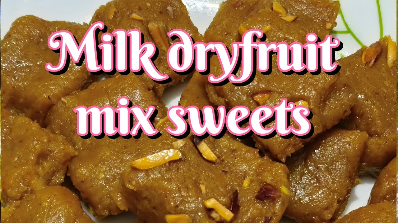Milk Dryfruit Mix Sweets Barfi | Healthy Homemade Mithai  No Preservatives No maida#viralvideo  