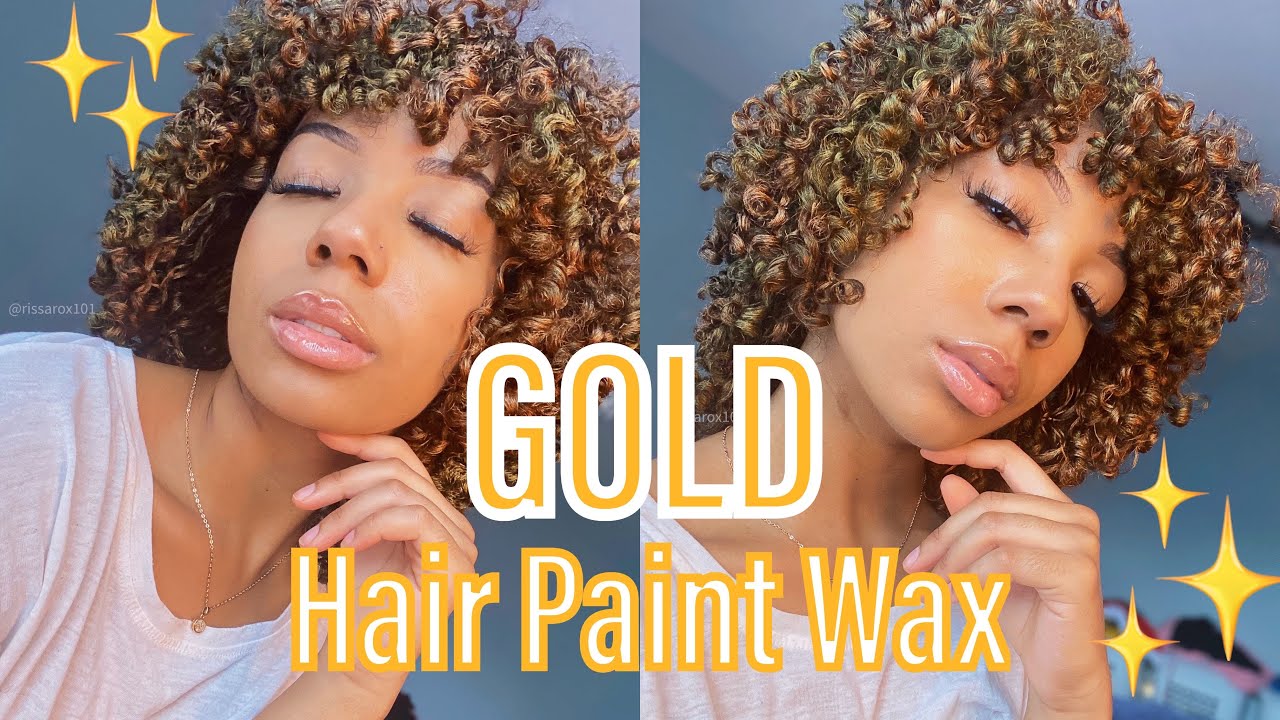 Trying ✨Gold✨ HAIR PAINT WAX On My Natural Hair | Pleasantly Surprised