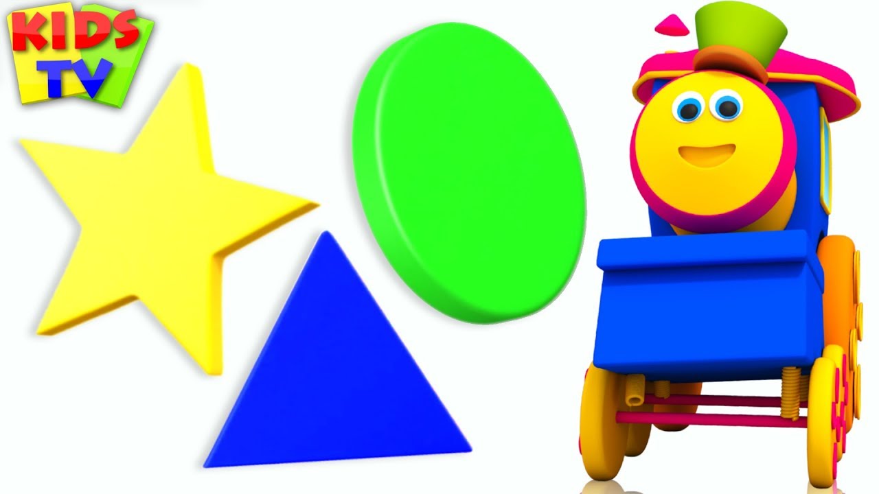 Learn Shapes with Bob the Train + More Educational nursery rhymes kids tv