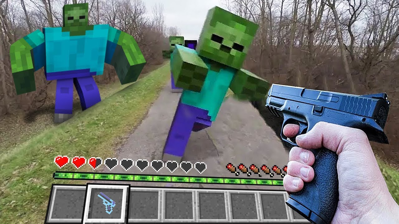 Minecraft Real Life POV ZOMBIE APOCALYPSE FIGHT in Realistic Minecraft Animation