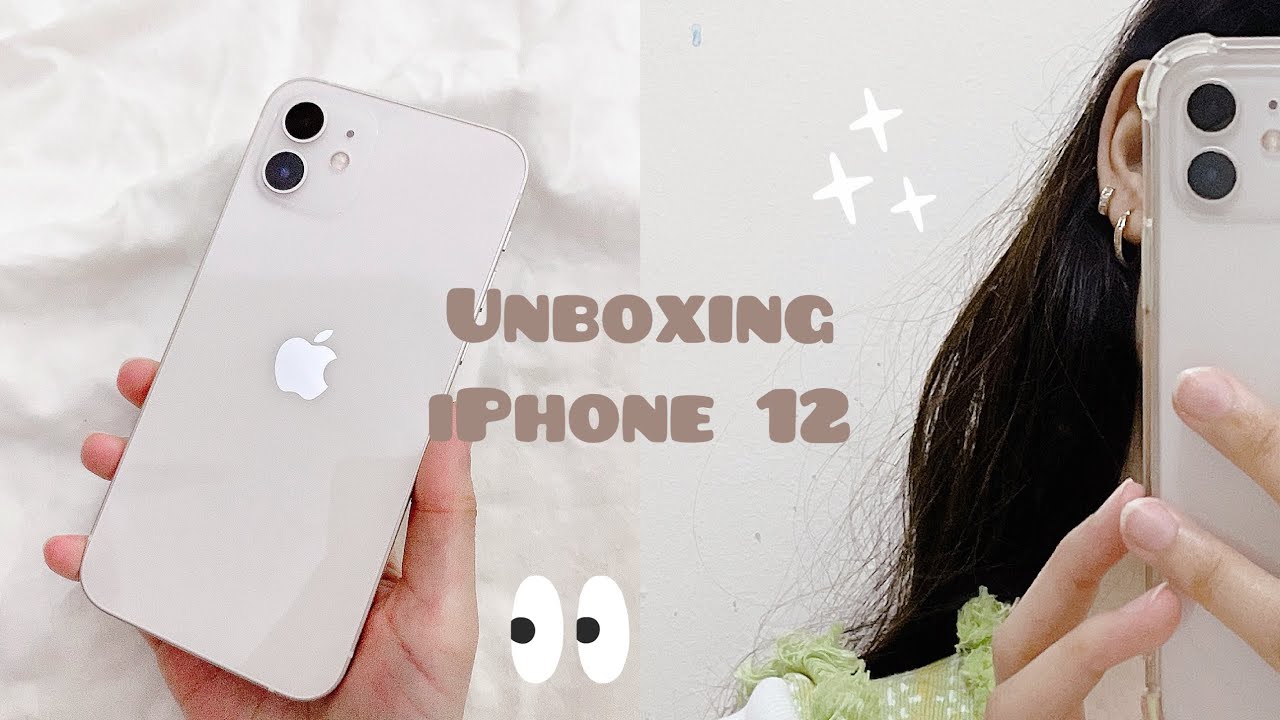 iPhone 12  white🤍 unboxing + accessories✨