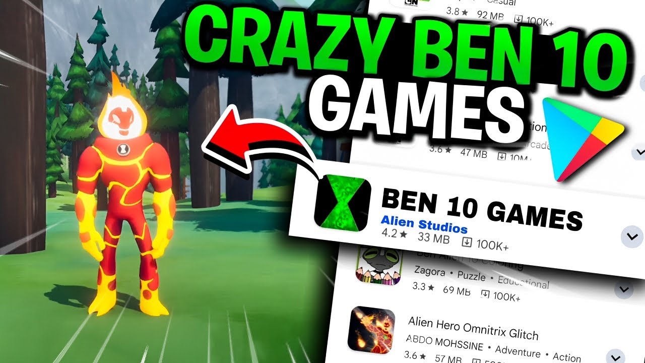 I Tried THE BEST Ben 10 Games From PlayStore !