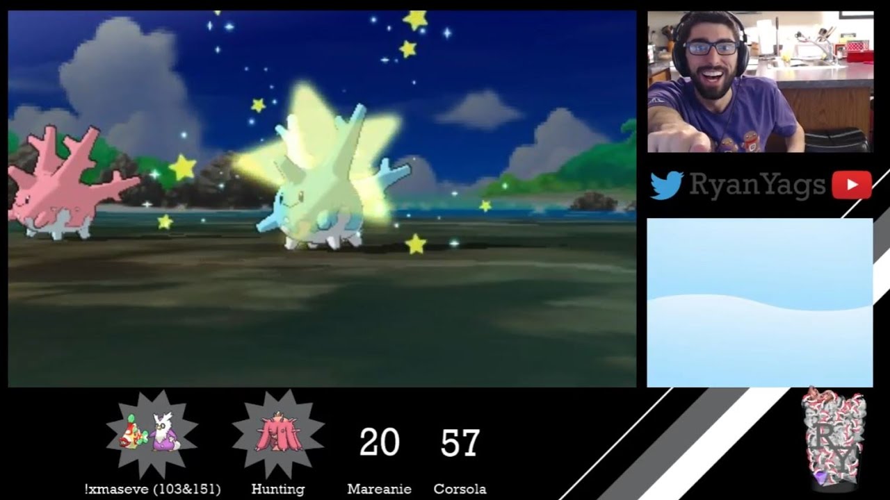 Shiny Corsola while SOSing for Mareanie!