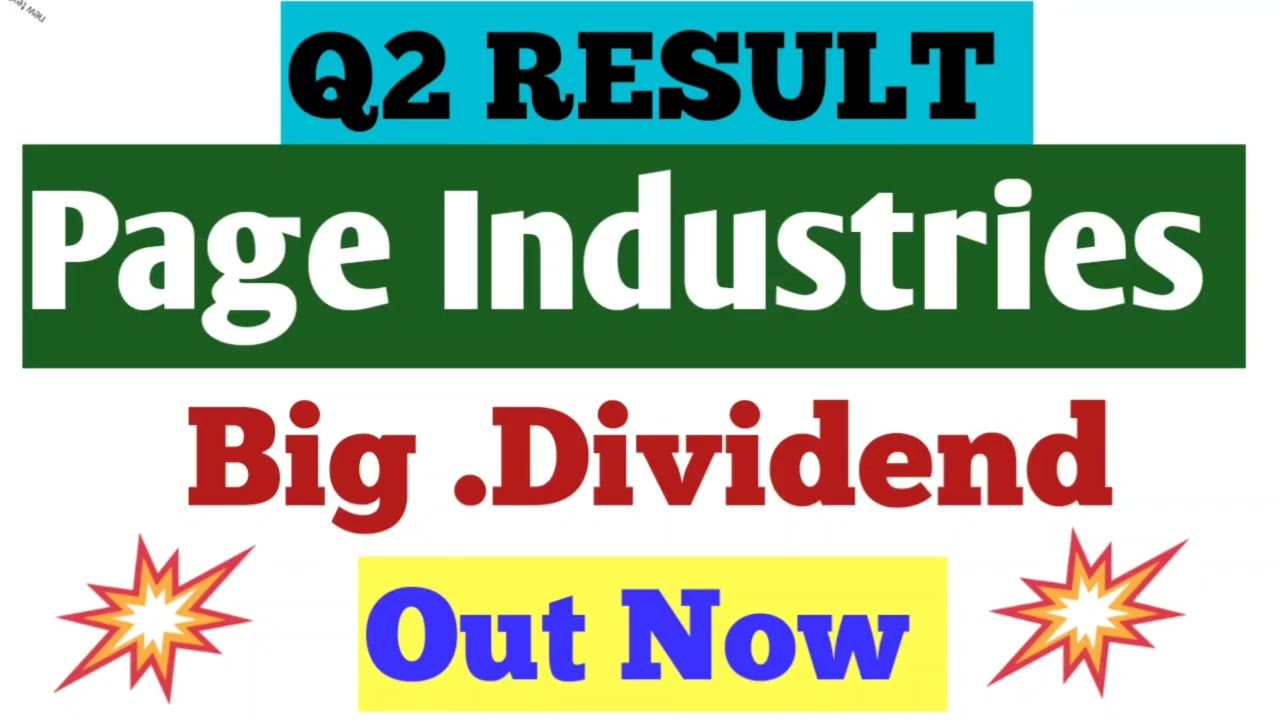 Page industries q2 results news today. Page industries share latest news today 