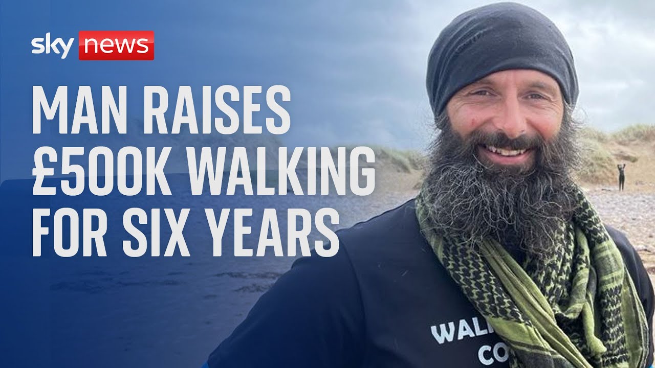 Man raises £500,000 for charity walking for six years