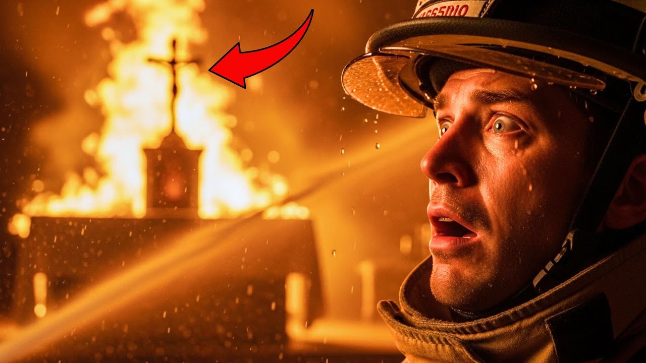 🔥 Atheist firefighter disobeys orders, enters a burning church… what happened inside