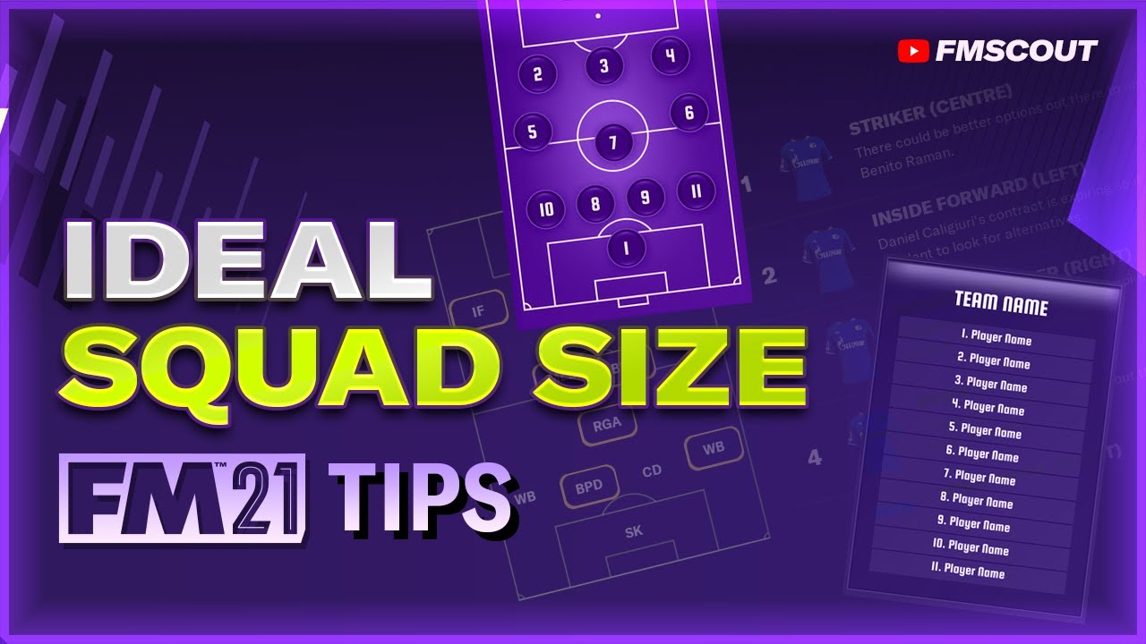 The Ideal FM 21 SQUAD SIZE Your Team Should Have // Football Manager 21 Tips