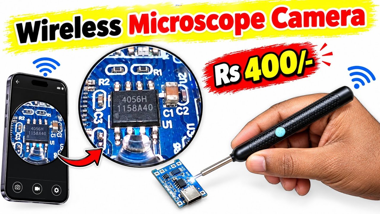 Wireless Microscope Camera for Electronics & Mobile Repairing - Wireless Visual Earpick