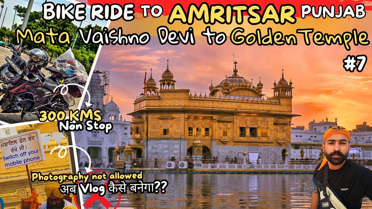 Amritsar | Mata Vaishno Devi to Golden Temple | Bike Ride | Tvs Apache | Insta360 x4 | Tourist Place