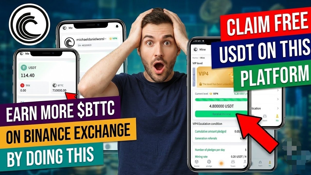 Бесплатный заработок USDT | Зарабатывай больше $BTTC на Binance | Сделай это сейчас