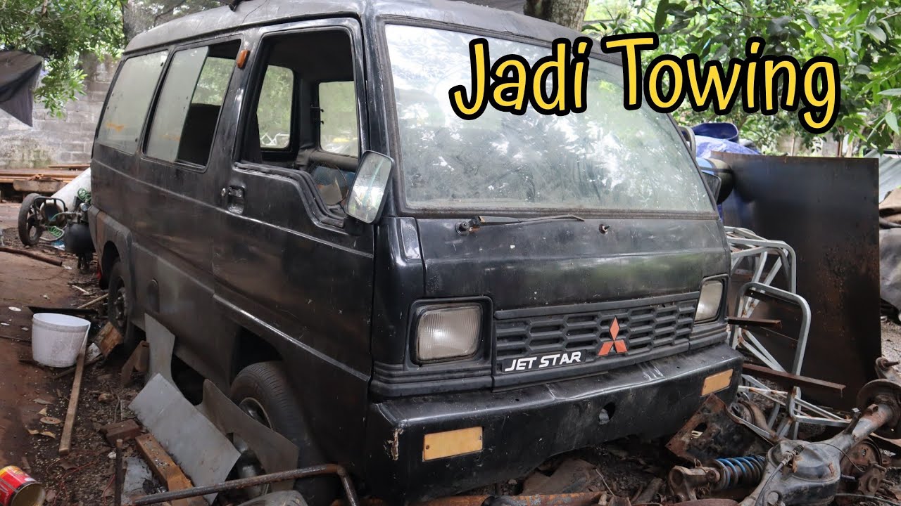 mitsubishi jetstar towing homemade//towing mini jeep DIY//