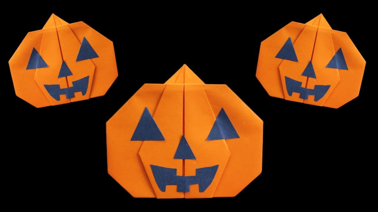 Calabaza de papel para Halloween - Origami de calabaza - #calabazas #origami