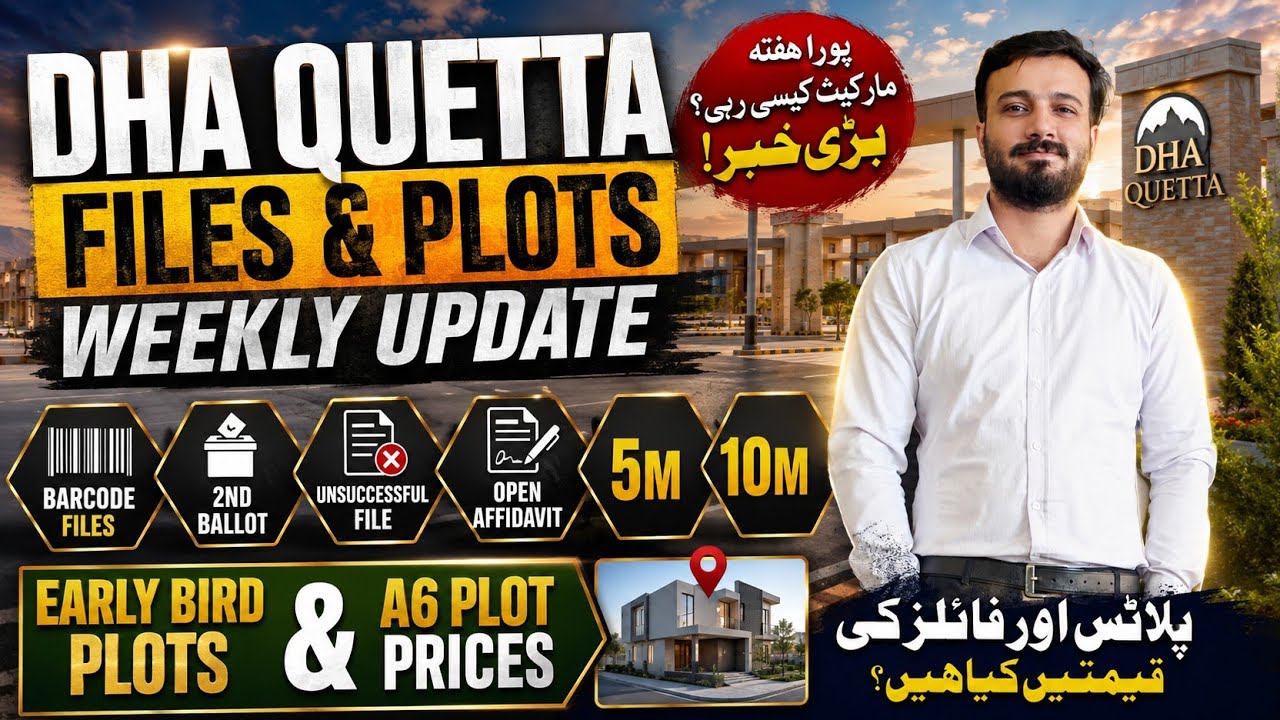 DHA Quetta Weekly Update | Latest Files & Plot Prices | Barcode, 2nd Ballot, A6 & Early Bird Plots