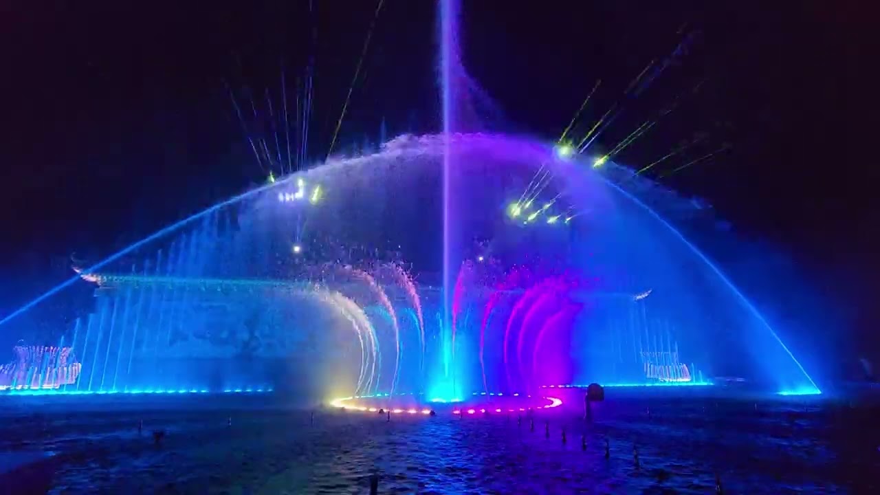 瓜拉庇劳西天宫音乐喷泉秀 #西天宫 #kualapilah  #fountain 