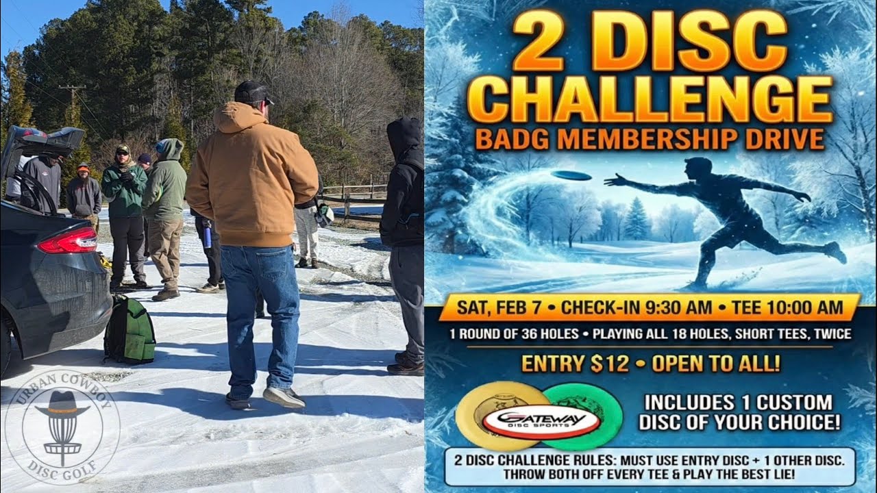 Burlington area disc golf two disc challenge (it's cold and windy)