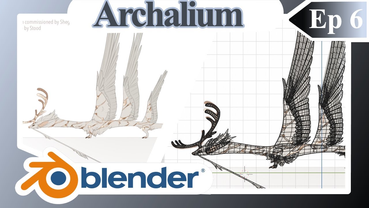 3D Modelling the Archalium In Blender From Creatures of Sonaria