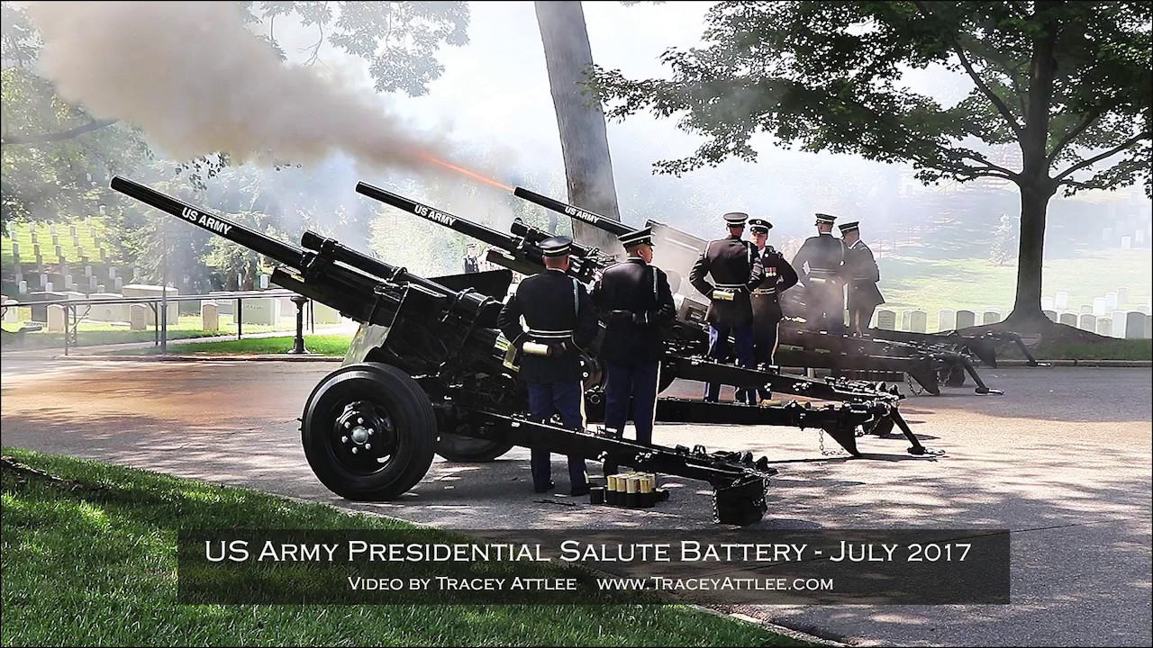 Army Presidential Salute Battery Full Honors Video by Tracey Attlee