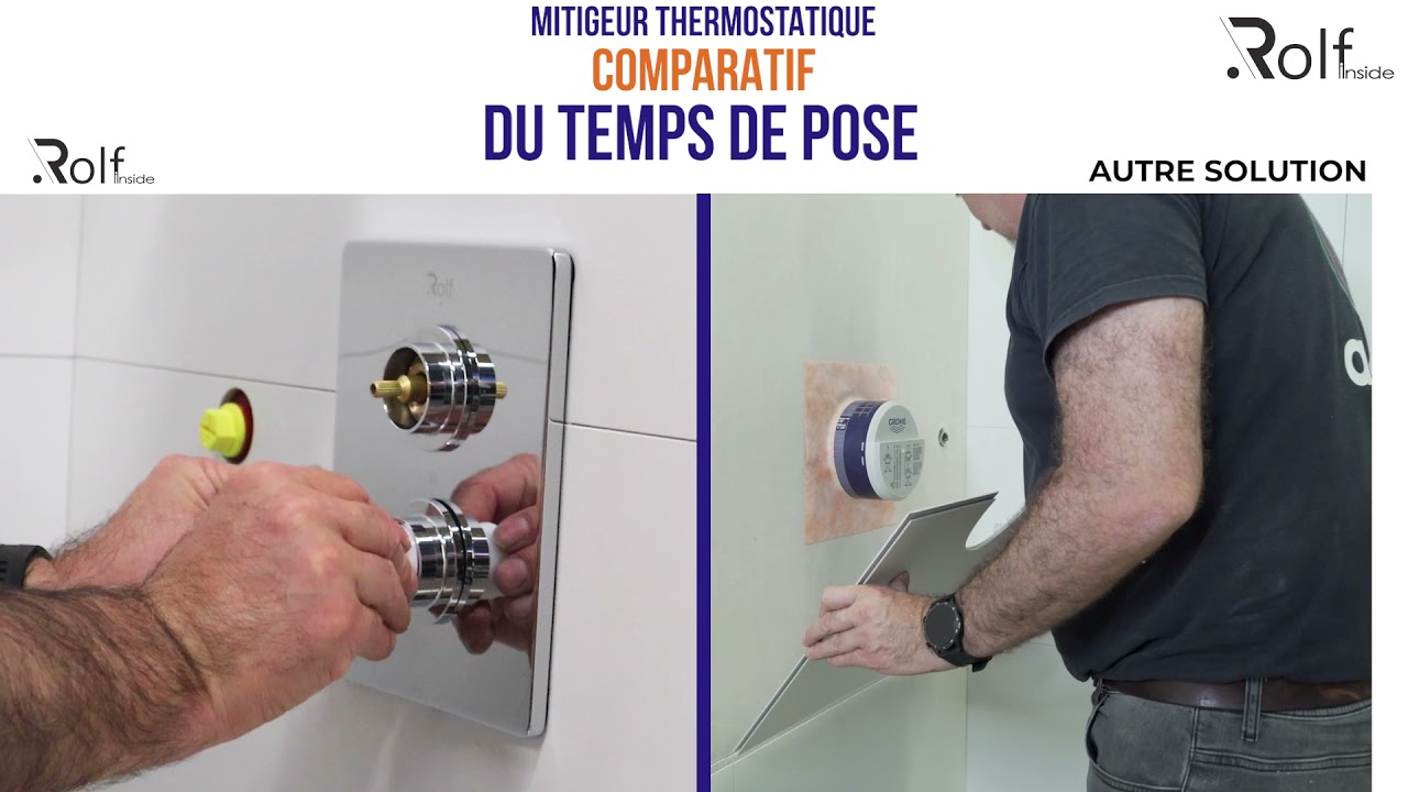 (Comparatif) Rolf Inside, le seul mitigeur thermostatique facilement encastrable sur cloison creuse