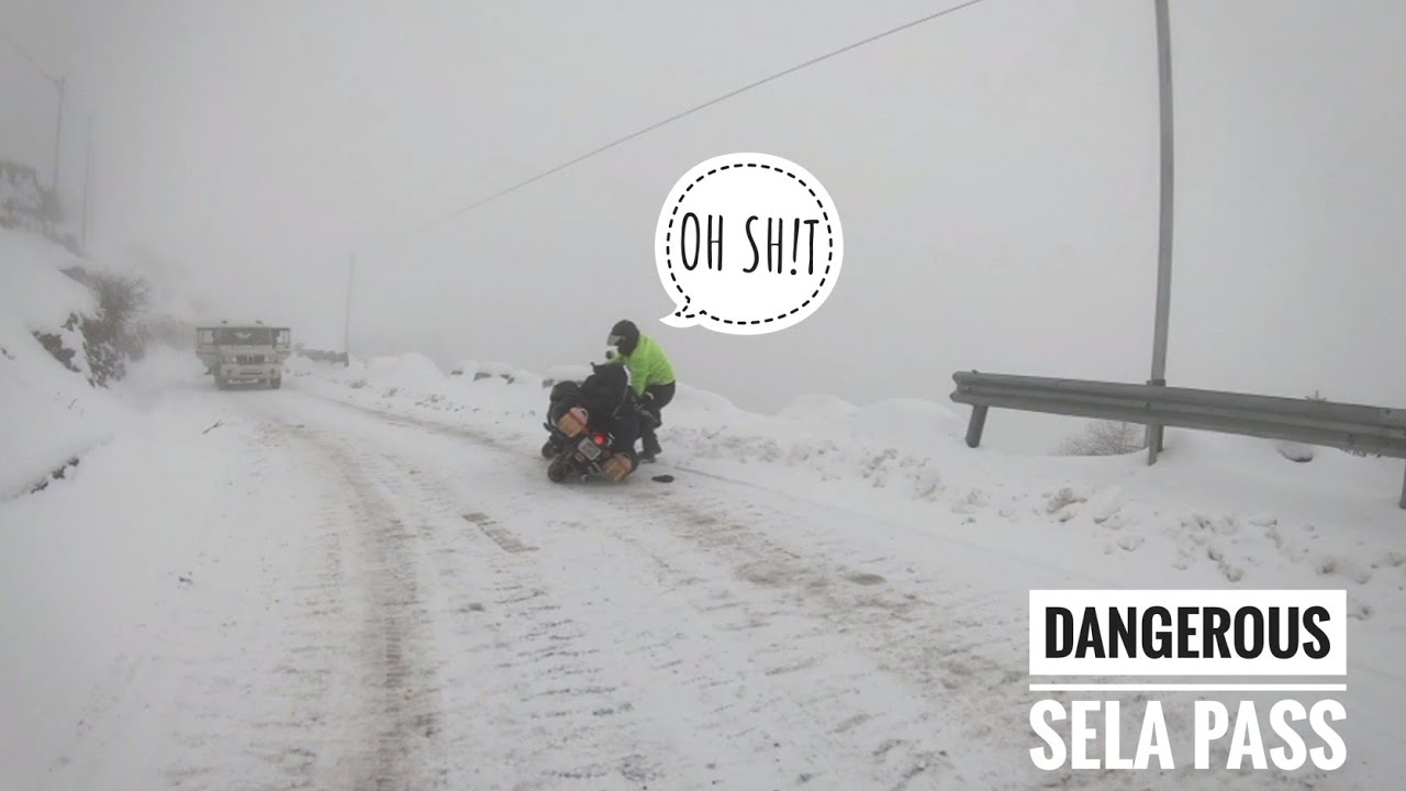 Dangerous Sela Pass In Winter