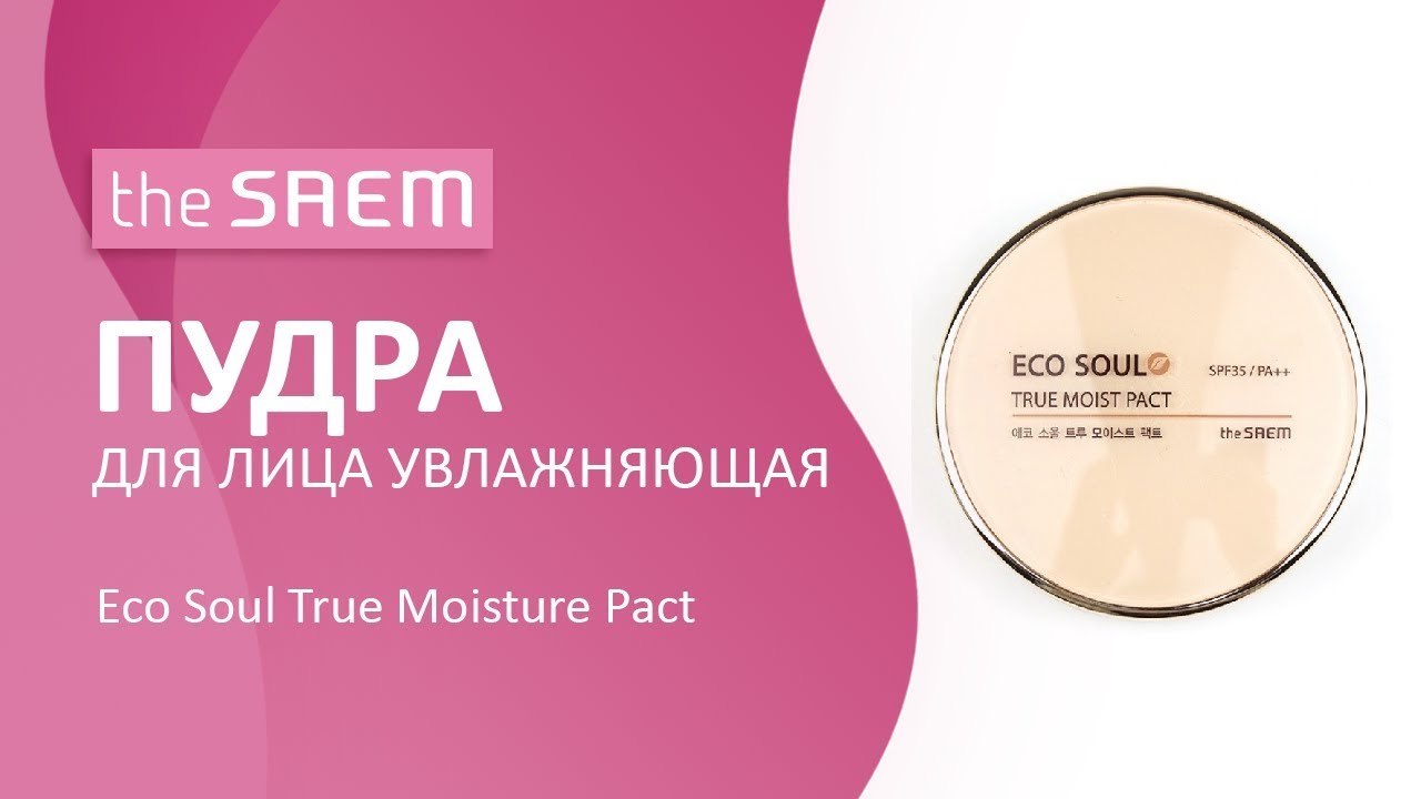 Пудра для лица The Saem Eco Soul True Moisture Pact