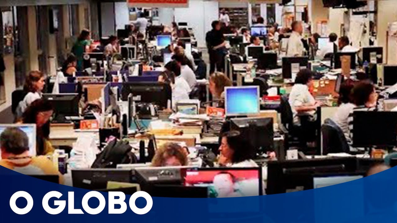 A rotina da redação do jornal O GLOBO
