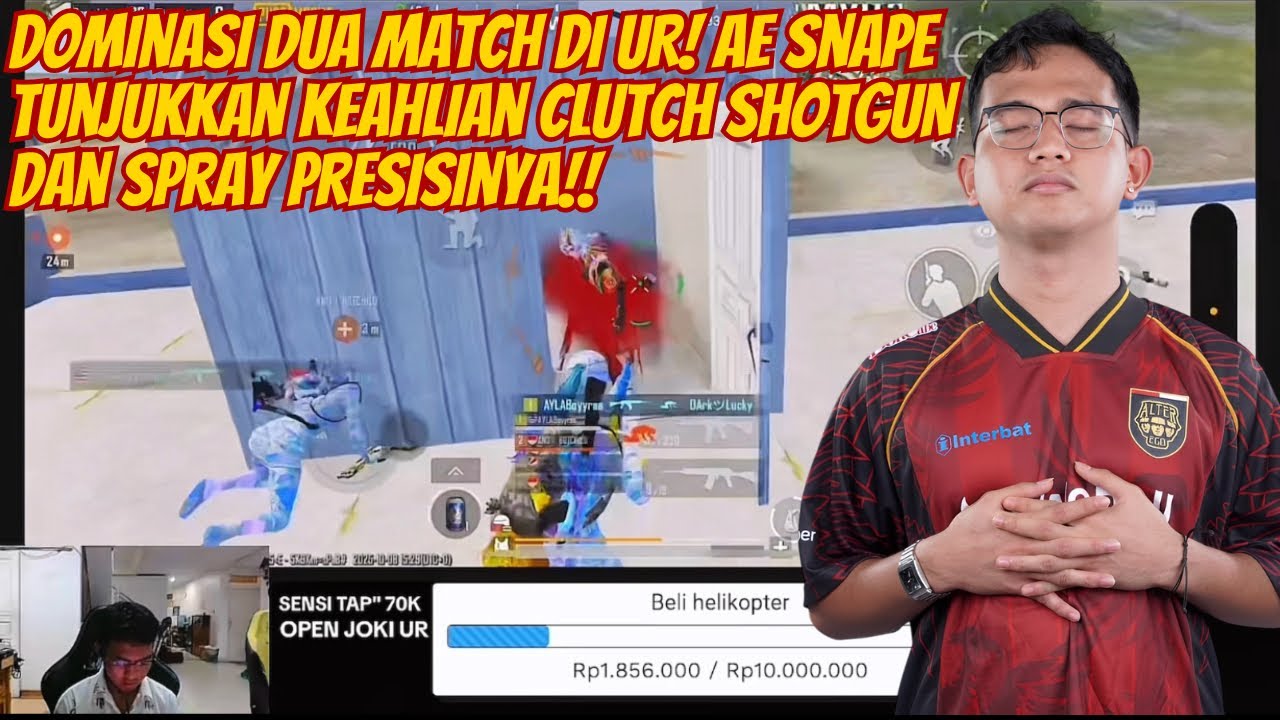 AE Snape Tampilkan Dua Gaya Mematikan di UR‼️Clutch Shotgun & Spray Presisi Minim Recoil 🥶😱
