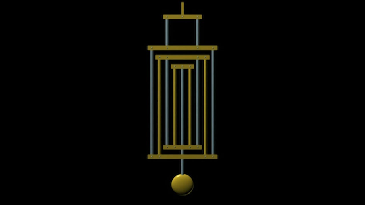 Clocktime: John Harrison Wooden Regulator Longcase 1726, 04 Gridiron Pendulum
