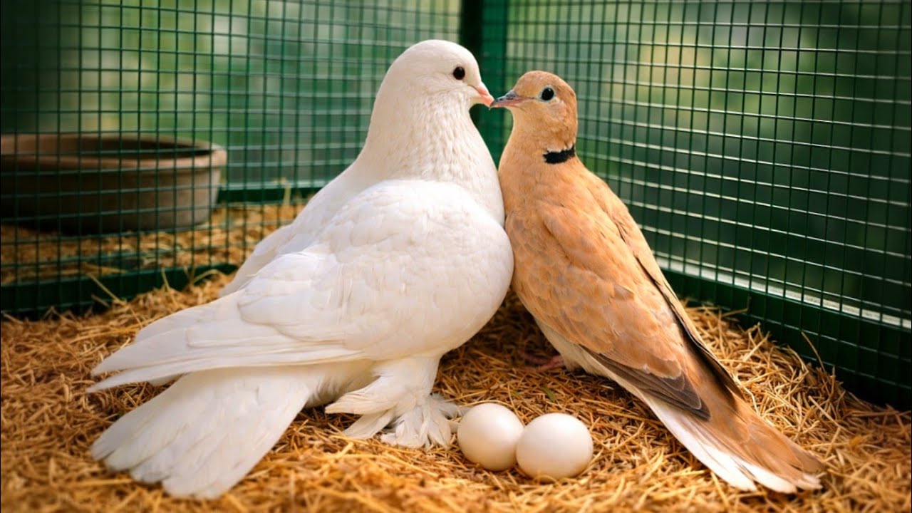متابعة تهجين الحمام مع اليمام 😍شوف حصل ايه ✅