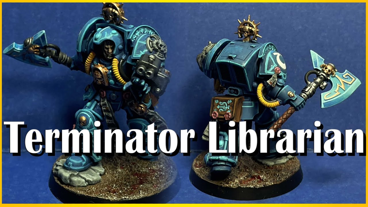 Joyful Painting - Leviathan - Terminator Librarian - He was clearly meant to be a Spacewolf.